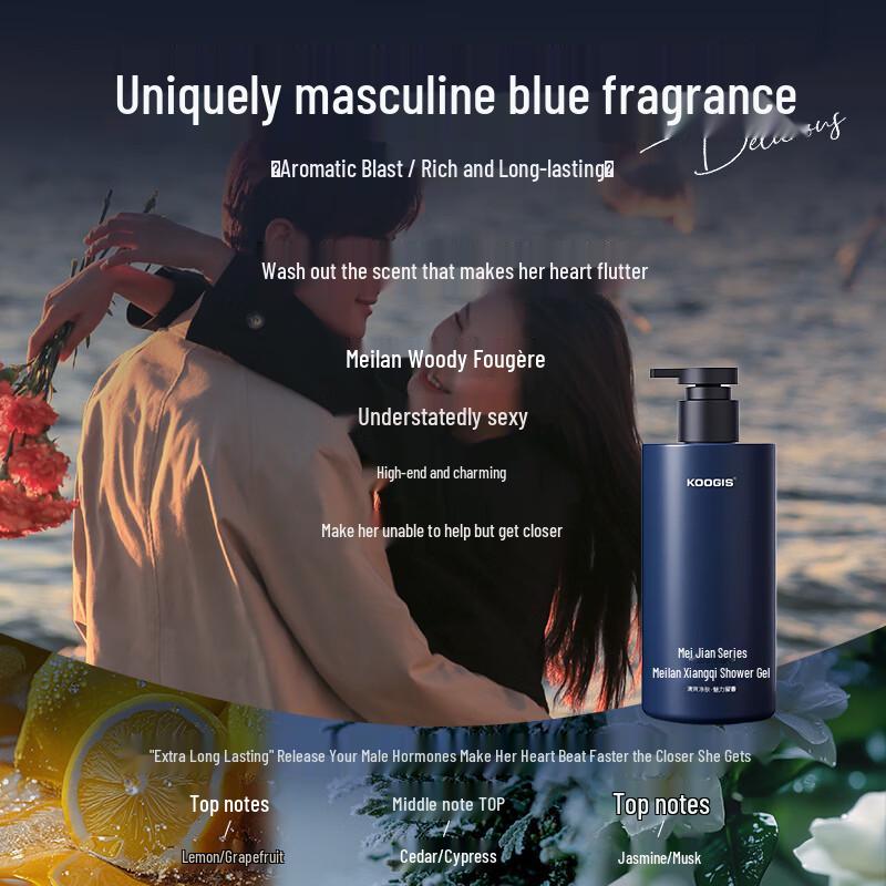 KOOGIS Men's Charming Blue 3-in-1 Shower Gel & Shampoo