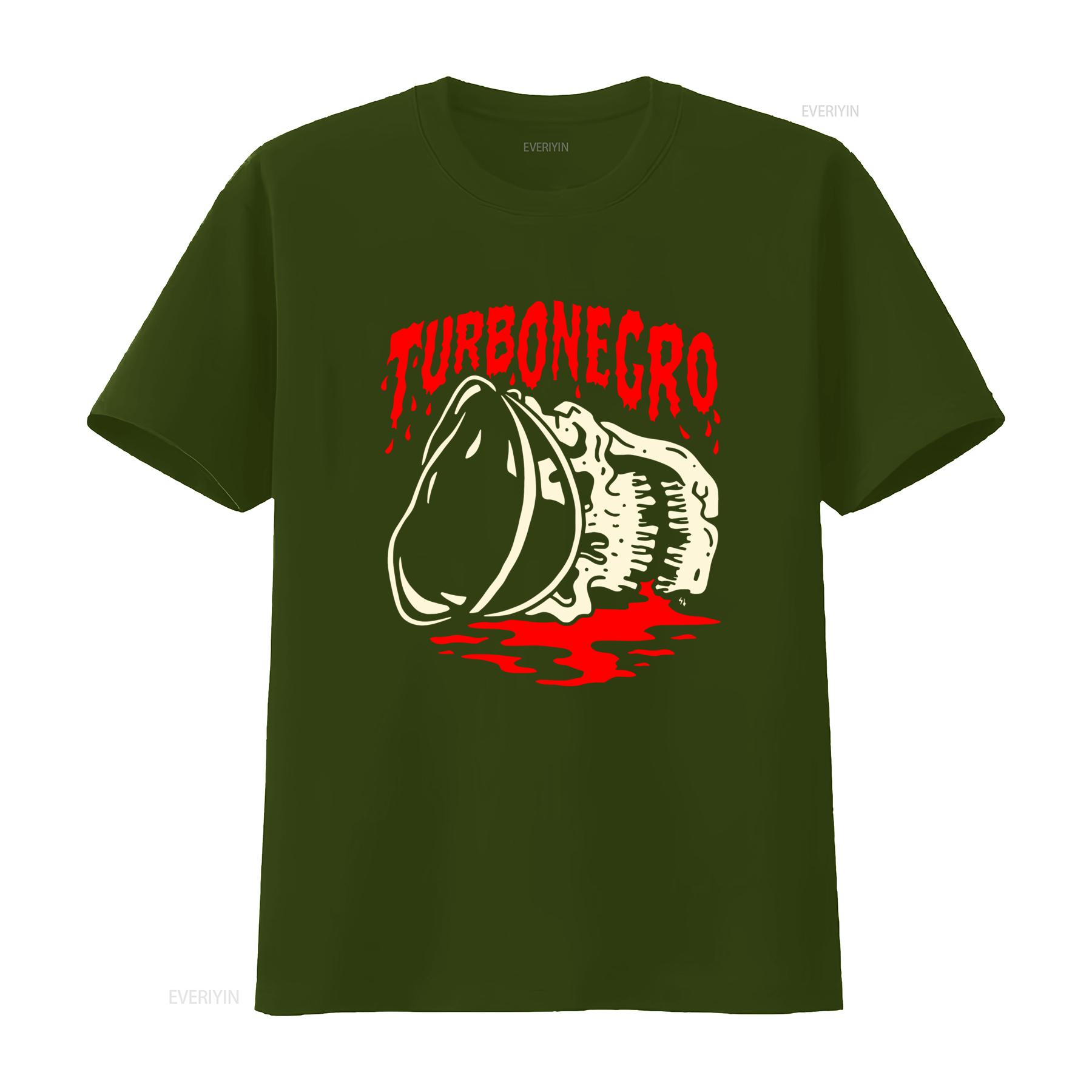 

TURBONEGRO Skull Print T Shirt Rock Band Inspired Design for Men vintage Washed Stretched Casual fashion Top For Everyday Wear XL