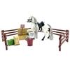 Cross-Border Free Shipping: White Horse Figurine with Combable Hair - Ranch Farm Simulation Toy
