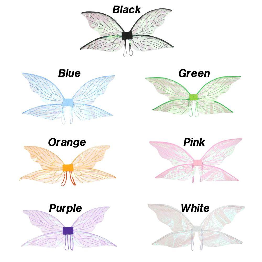 New Gift Girls Fairy Wings Costume Accessories Party Favor Cosplay Costume Dress-Up Wings Butterfly Cicada Wing Fairy Wings