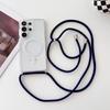 For MagSafe Magnetic Crossbody Strap Clear Phone Case for Samsung Galaxy S26 S25 Ultra S24 S23 Plus Transparent Shockproof Cover