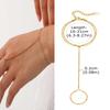 Luxury Minimalist Gold Plated Thin Chain Finger Ring Hand Chain Bracelets for Women, Party Elegant Stainless Steel Jewelry