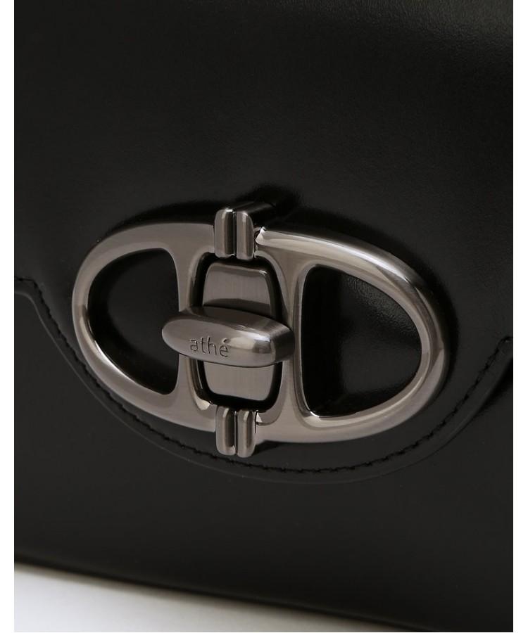 Athe Vanessabruno [Meringue] Black Bottalato Leather Plain Shoulder Bag S Aaba6E363Bk