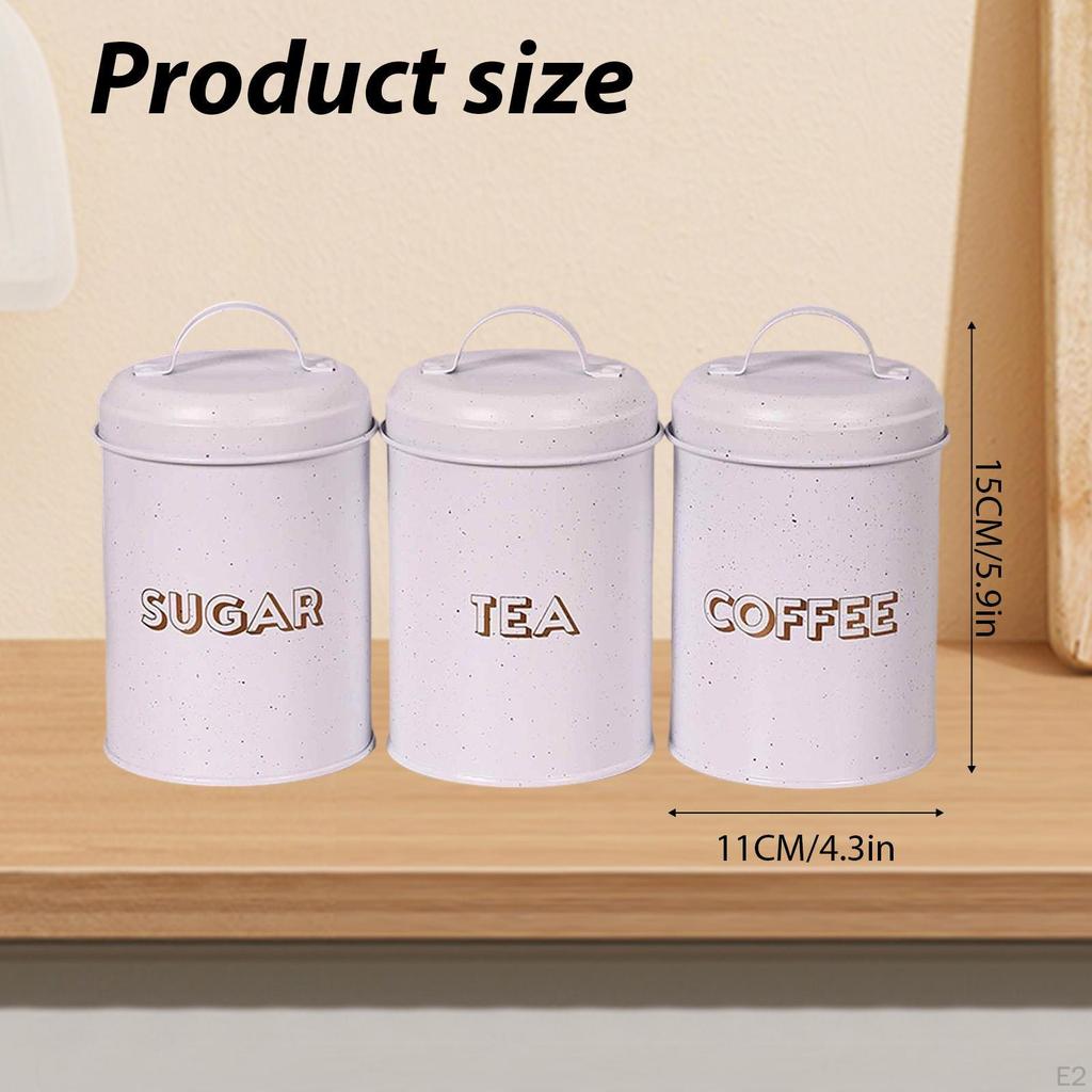 3 Stück Lebensmittelaufbewahrungsbehälter Eisenbehälter Schrankflaschen Organizer Küchenkanister für Zuhause