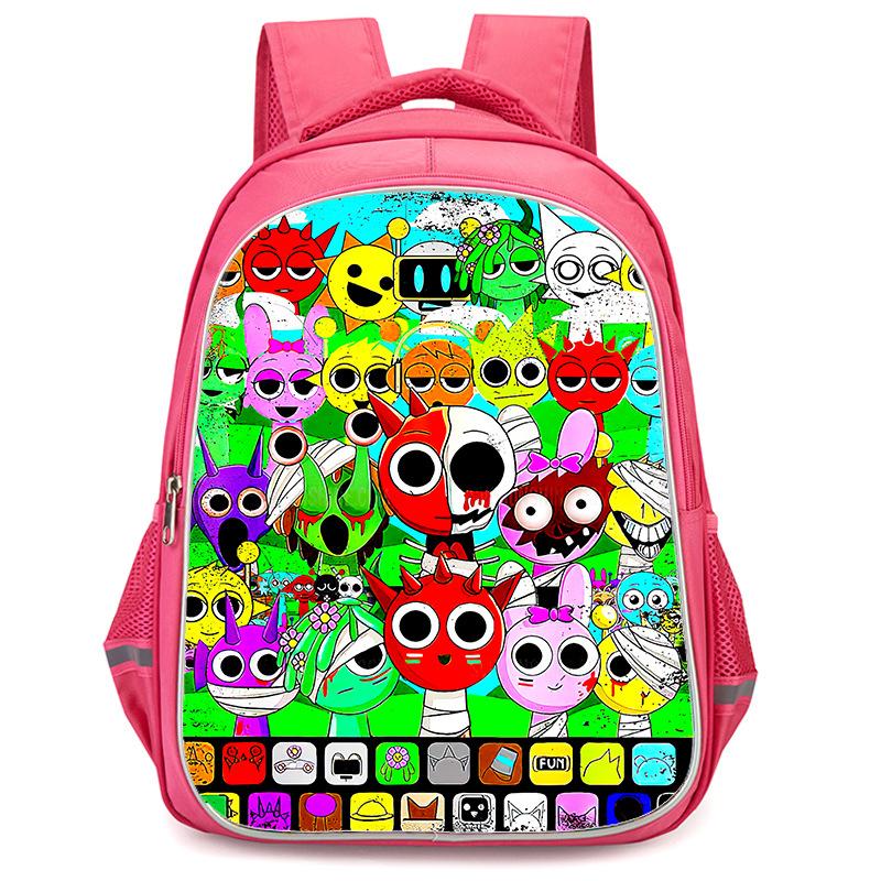 Rhythm Box Sprunki Hra Anime Batoh Studentský Školní Taška Počítačová Taška