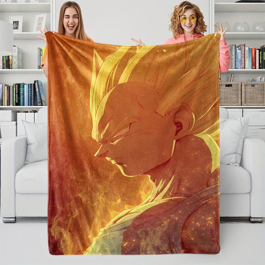 Anime  3D Dragon Ball Print Blanket Multifunctional Cover Blanket Soft Flannel Blanket Gift Blanket for Home Outdoor Leisure
