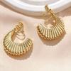 Vintage Oversize Chunky Round Circle Clip Earring for Women C Shape Tube Thick Without Pierced Hoop Earclips Jewelry Trendy
