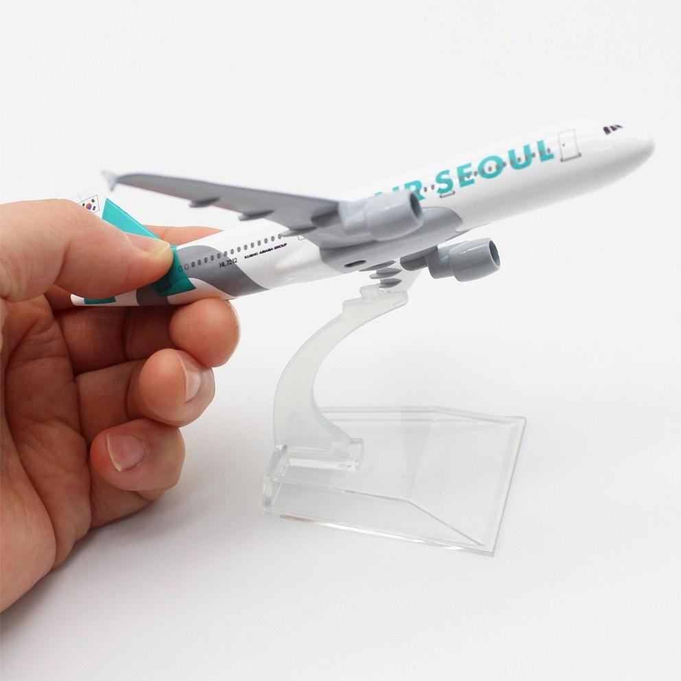 JJC 1:400 Die-cast Air Seoul A320 Model Aircraft, 16cm Collectible Display