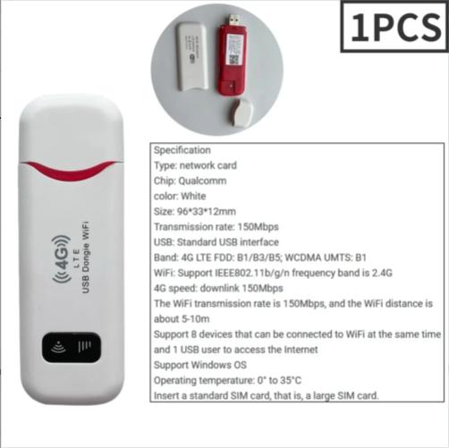 Office WiFi 4G Wireless LTE WiFi Router 4G SIM Card Portable 150Mbps USB Modem Pocket Hotspot Dongle Mobile Broadband for Home