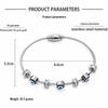 Korean-Style Roman Numeral Diamond Bracelet, Stainless Steel, Fade-Resistant, Fashionable, Simple Jewelry.