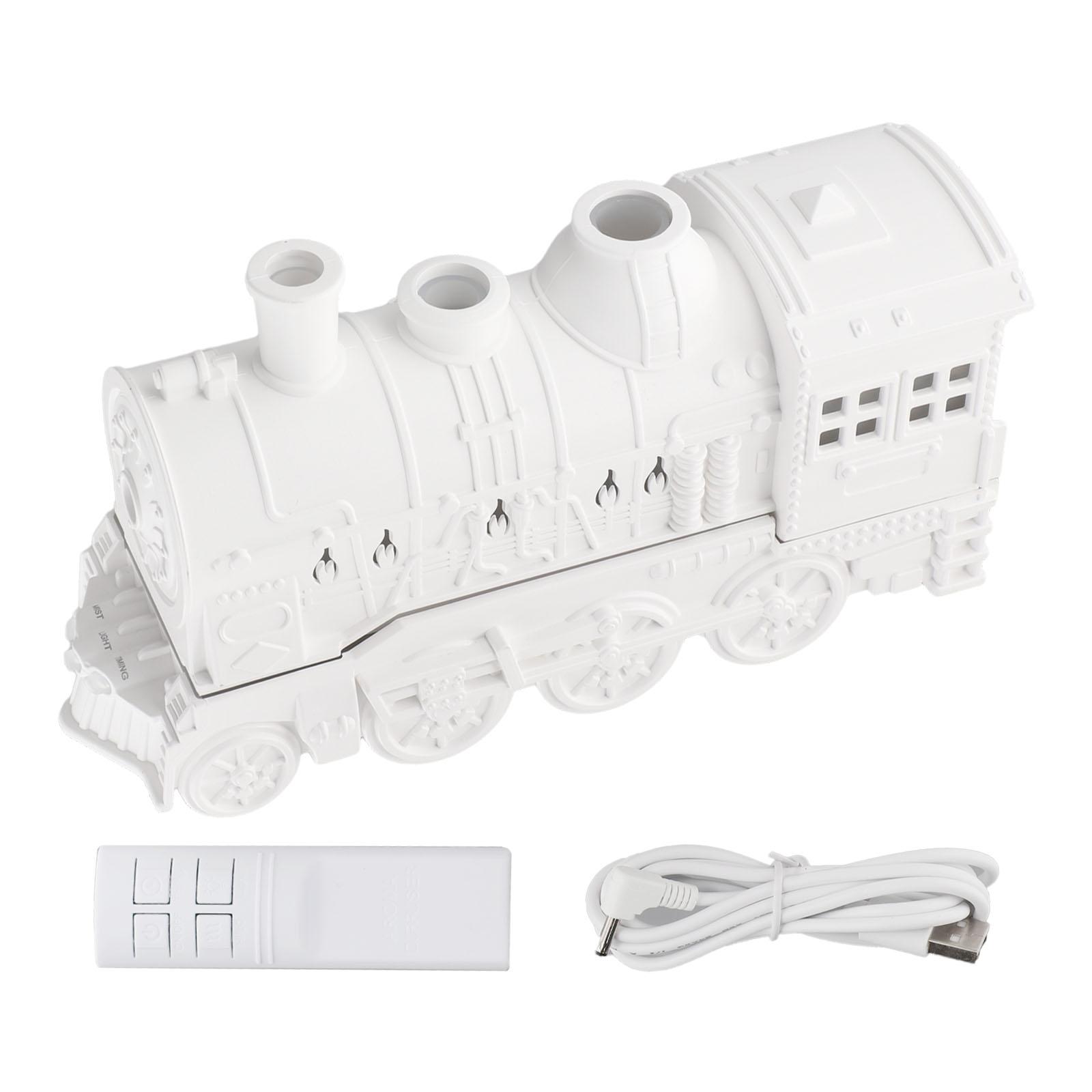 

300ml Train Diffuser with 2 Spray Modes Circular Smoke and Auto Shut Off White