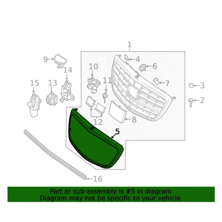 Radiator Grille Molding for Mercedes-Benz S-Class W222 (2018-2020)