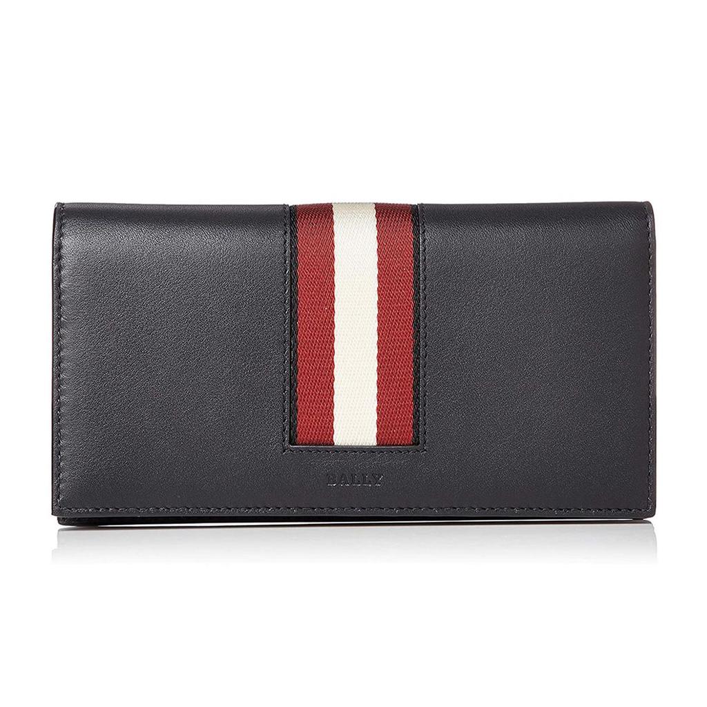 Bally Baliro Classic Blue And White Striped Leather Wallet Men Wallet Black Red 6231961