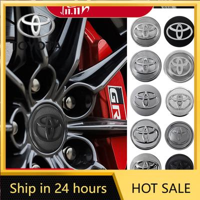 Toyota 2026 New Hub Caps 4Pcs 56/62mm Car Wheel Hub Center Cap Badge Decoration Cover Toyota TRD Corolla Ava Car Sticker