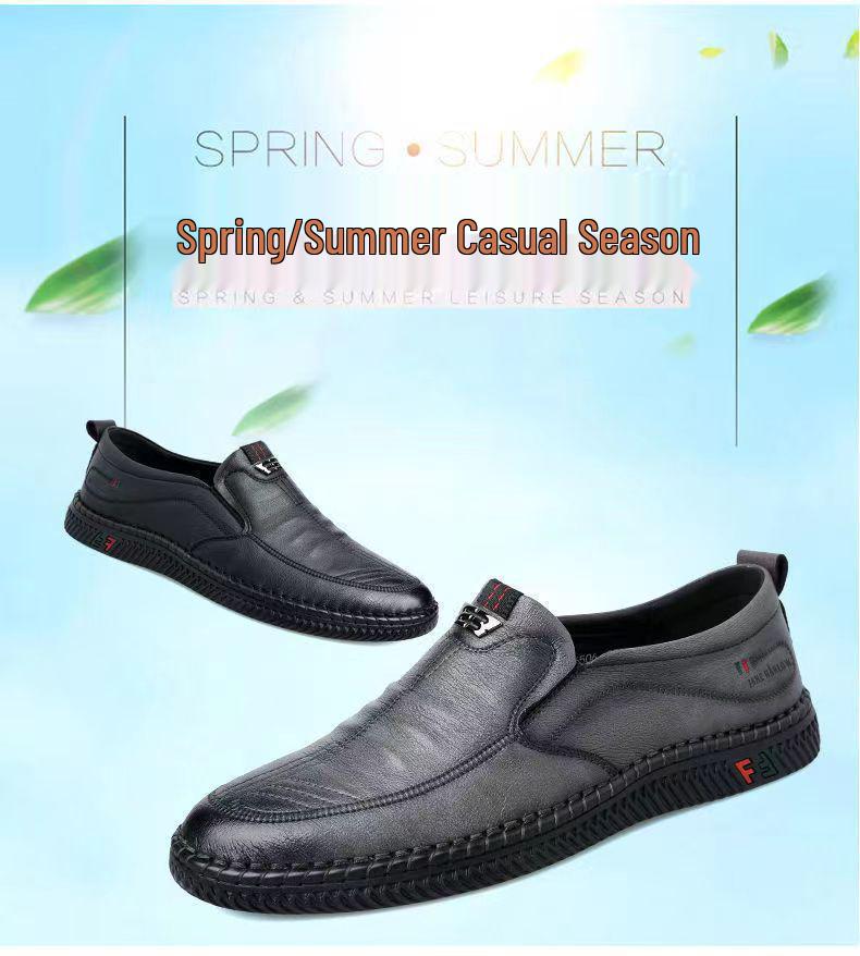 Classic Men's Versatile Soft Leather Slip-On Shoes - Hot Seller