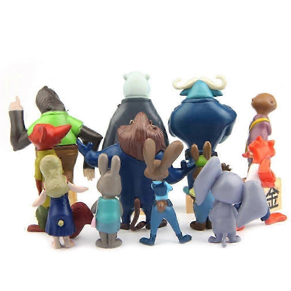 12pcs Zootopia Nick Wilde Judy Hopps Figure Toy