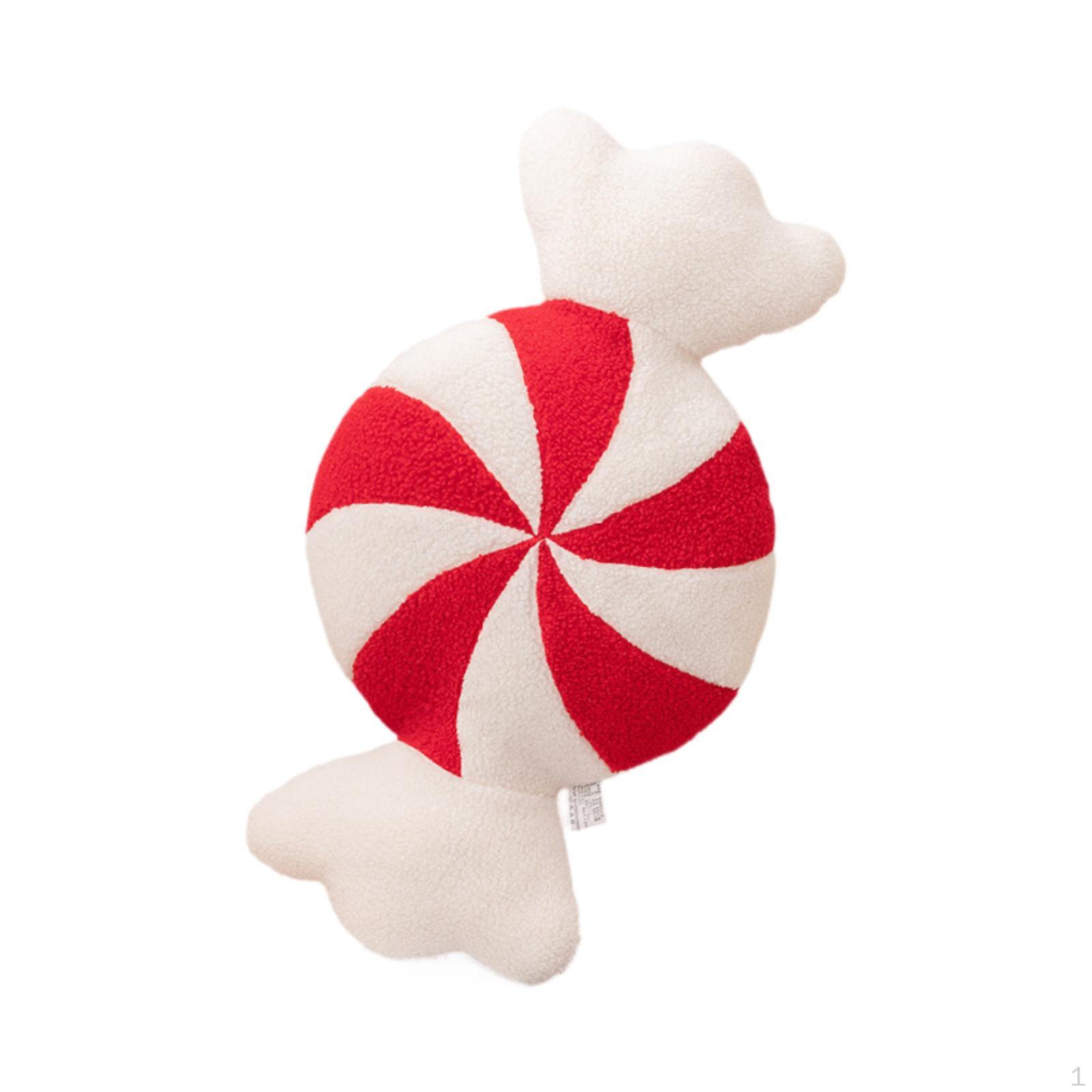 

Christmas Couch Cushion Seat Pad Soft Centerpiece Gift Throw Pillow Floor for 60x30 cm_Red White Candy