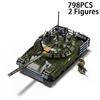 WWII Military Panzerkampfwagen VI Ausf. E Tiger I Tank Fighting Vehicle Soldier Building Blocks Sets Model Dolls Brick Toys Kids
