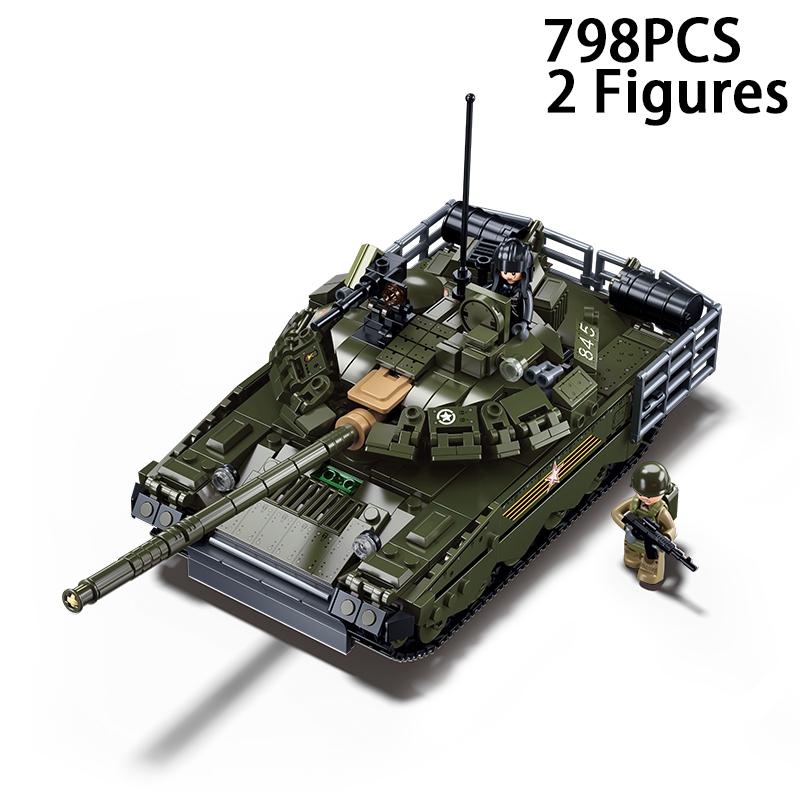 WWII Military Panzerkampfwagen VI Ausf. E Tiger I Tank Fighting Vehicle Soldier Building Blocks Sets Model Dolls Brick Toys Kids