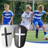 2 Paar Mini-Fußball-Schienbeinschoner, Schwarz & Weiß Gekreuzte Schienbeinschoner Extra Mini Schienbeinpolster Schutzausrüstung Schienbeinschoner für Jugendliche Erwachsene Jungen Mädchen