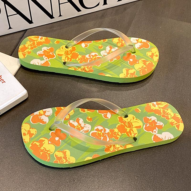 Summer Flip Flops Sandals Seaside Vacation And Leisure Slippers Non Slip Splint Girls Wear Outside The Beach
