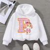 PAW Patrol Child White Long- Sleeve Hoodie Girls Skye Polyester Tops Cartoon 26 Letter Printed Pullover Children Birthday Gifts
