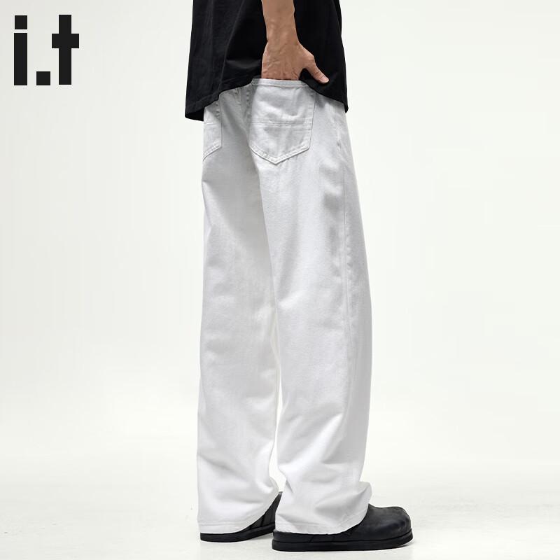 

CHOCOOLATEit Мужские свободные прямые джинсы из хлопка денима с широкими штанинами 38