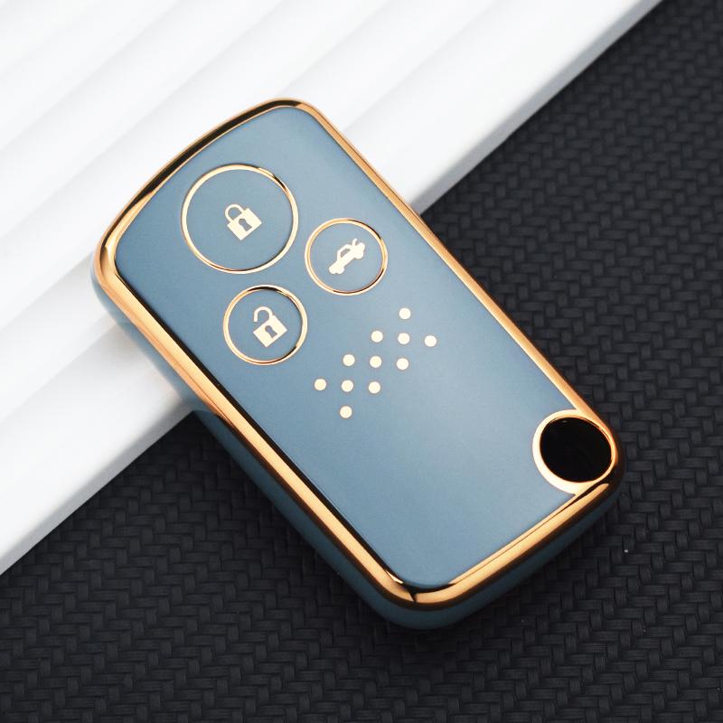 

Чехол для автомобильного ключа из ТПУ с 2 3 кнопками, брелок для Honda Accord CIVIC CRV Fit 2006-2015, держатель для ключей, сумка, защитные аксессуары 3 Button Key Case серый