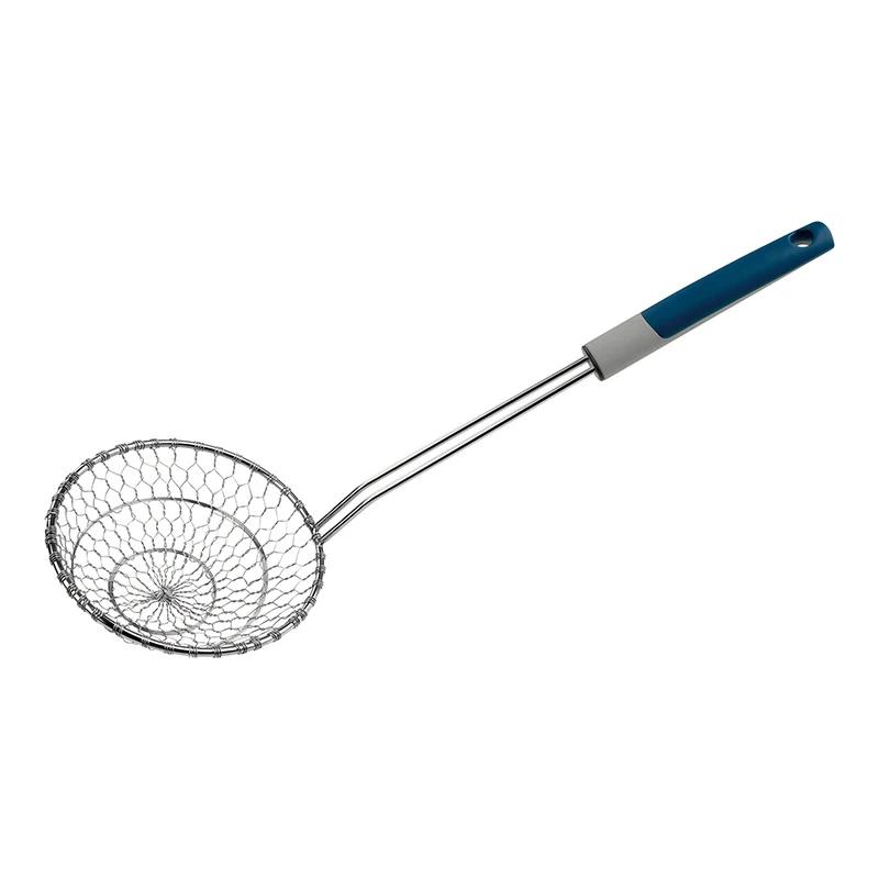 Household Noodle Dumpling Screen Small Kitchen Fried Hot Pot Fence Scoop Up Colander Strainer Leaky Spoon Filter Screen Spoon