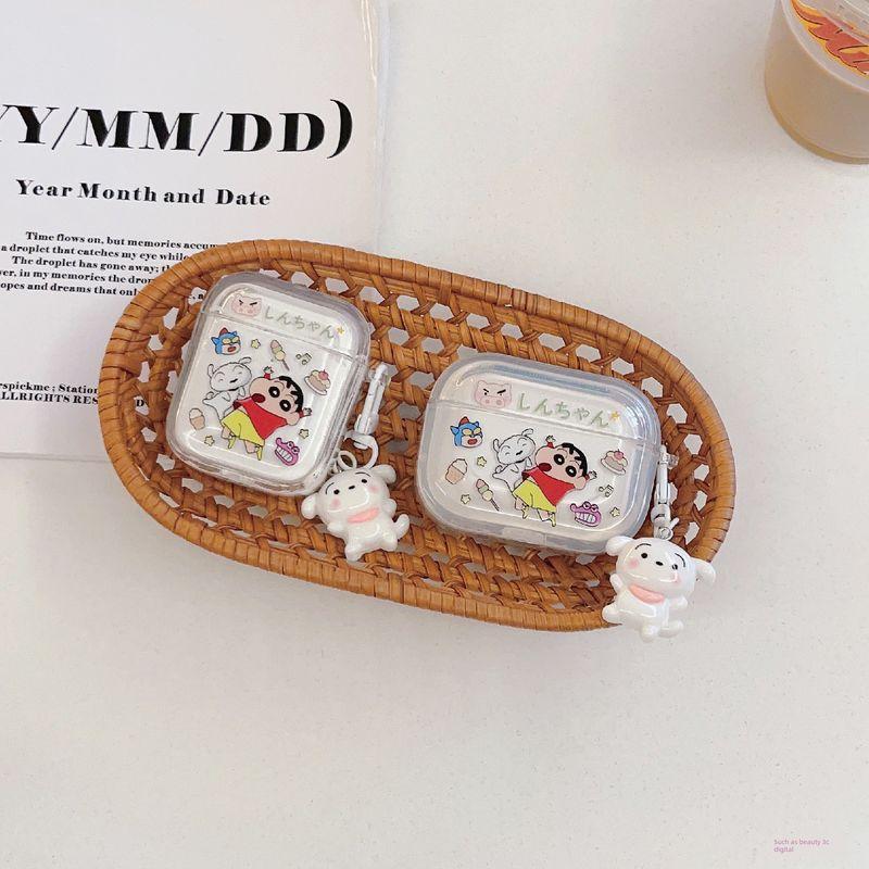 

Xiaoxin Xiaobai for Airpods3 Headset Protective Case AirPods Pro2 Generation Apple Wireless Bluetooth Silicone Soft Case Pods3 Earphone Case Airpods4 Apple AirPods 4 Crayon Small New White + Pendant