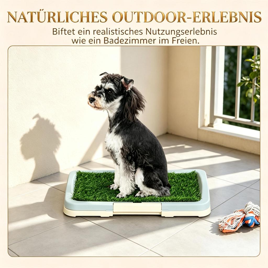 Dog Toilet with Artificial Grass Mat, Collection Tray and Grid Plate (only with dog toilet with artificial grass mat)