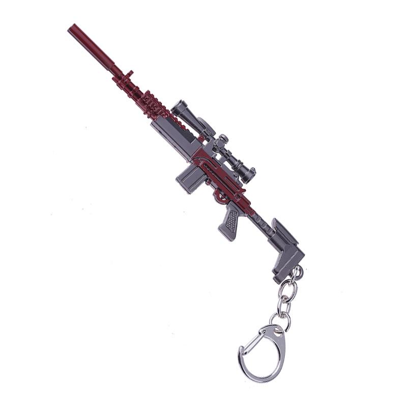 12cm PlayerUnknown's Battlegrounds Chicken Dinner Keychain & Weapon Figurine - Creative Classic Gift