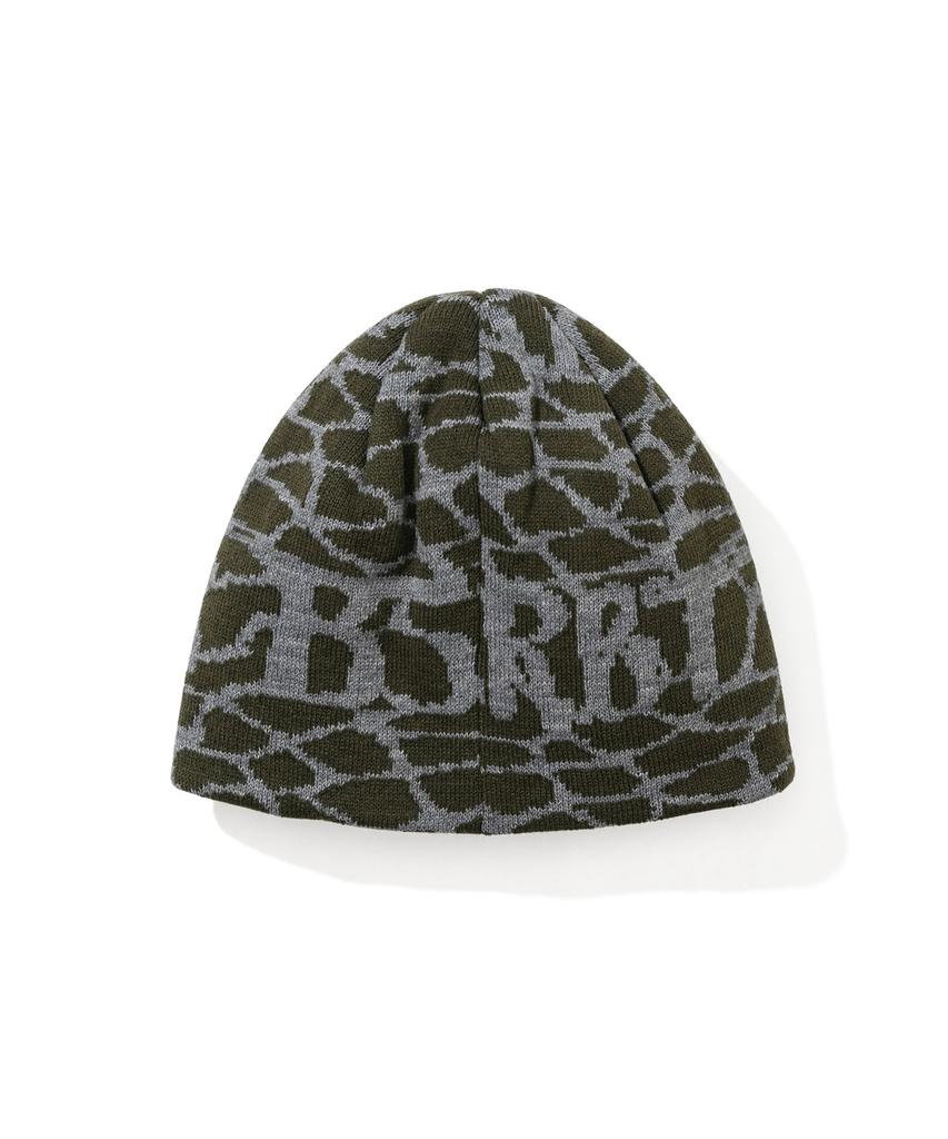 Bieseulaebis Cracked Pattern Beanie Ash Khaki