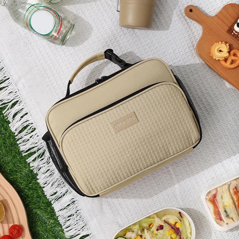 Insulated Lunch Bag, Easy To Carry Handle, Suitable for Family Outdoor Gatherings and School Students' Use