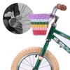 Rainbow Color Bicycle Basket for Kid Front Handlebar Rattan Picnic Basket Plastic Bike Bag Water Bottle Dolls Bicycle Rack Bag