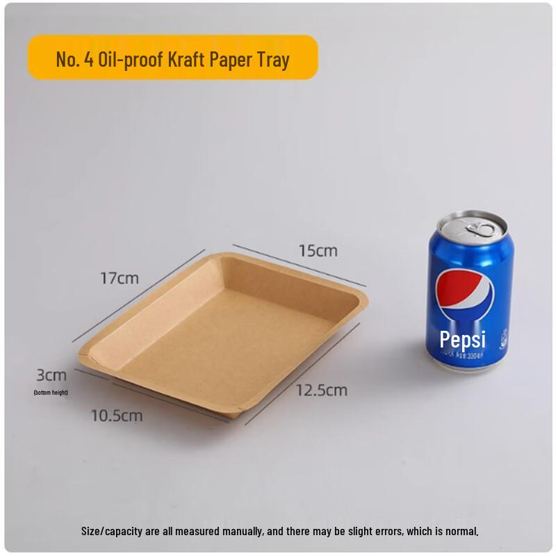 Saint Bille Disposable Kraft Paper Food Trays