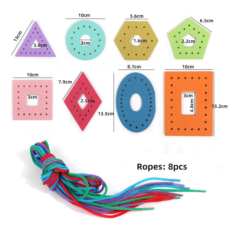 

Деревянные шнуровочные карточки игра нанизывание обучающие пособия шнуровка форм дети подарки на день святого Валентина для самолета малыши младенцы дети детские подарки