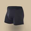 Men Boxer Briefs Mid-rise Elastic Waist U-Convex Shorts Underwear Solid Color Breathable Slim Fit Design Panties