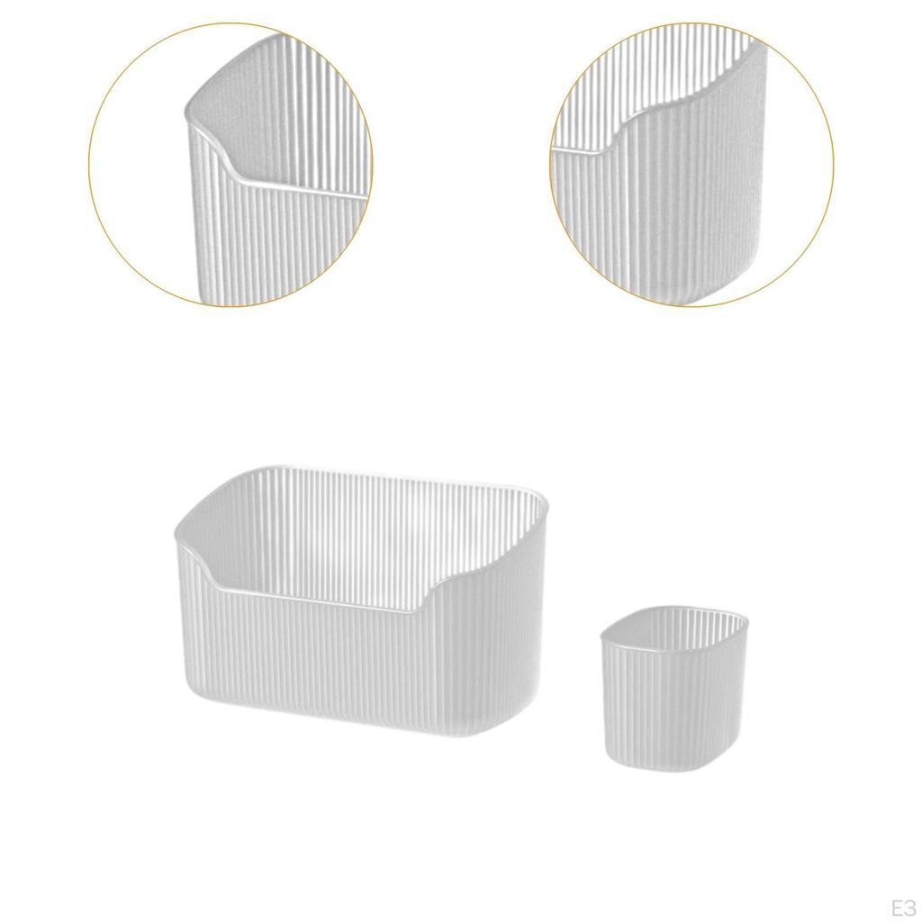 2 Pieces Makeup Holder Tray, Cosmetic Storage Box, Elegant Display Case for Countertop