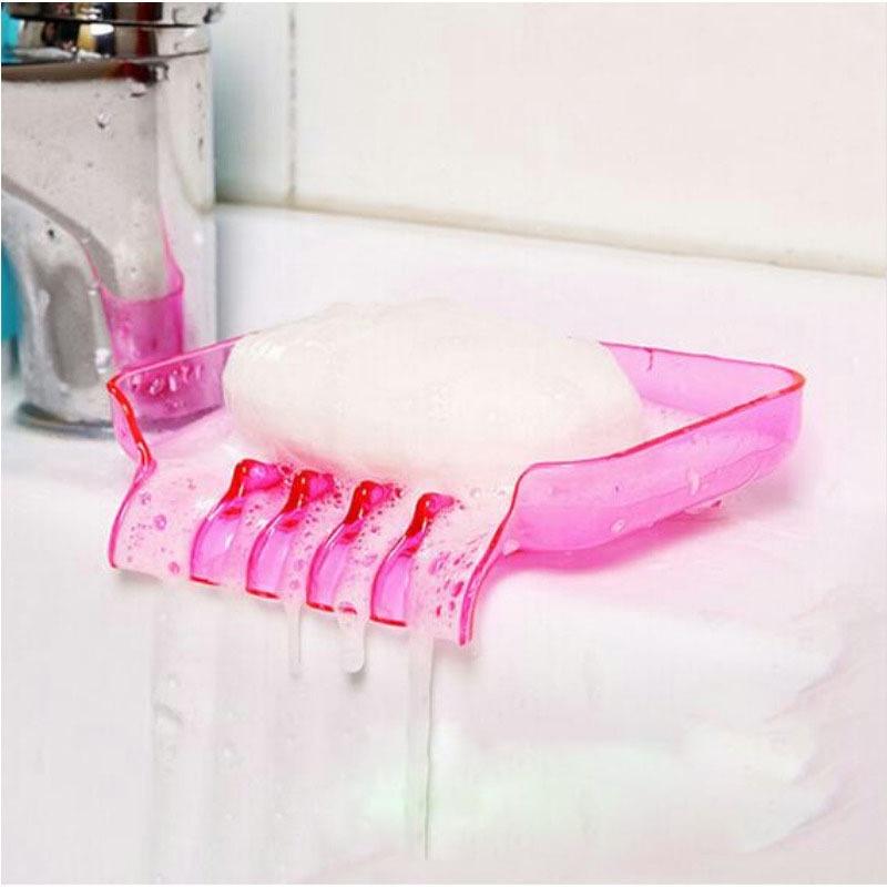 

4-цветная коробка для хранения мыла для ванной комнаты, коробка для кухонной раковины, косметическая пластиковая полка для хранения, слив для мыла, губка фиолетовый