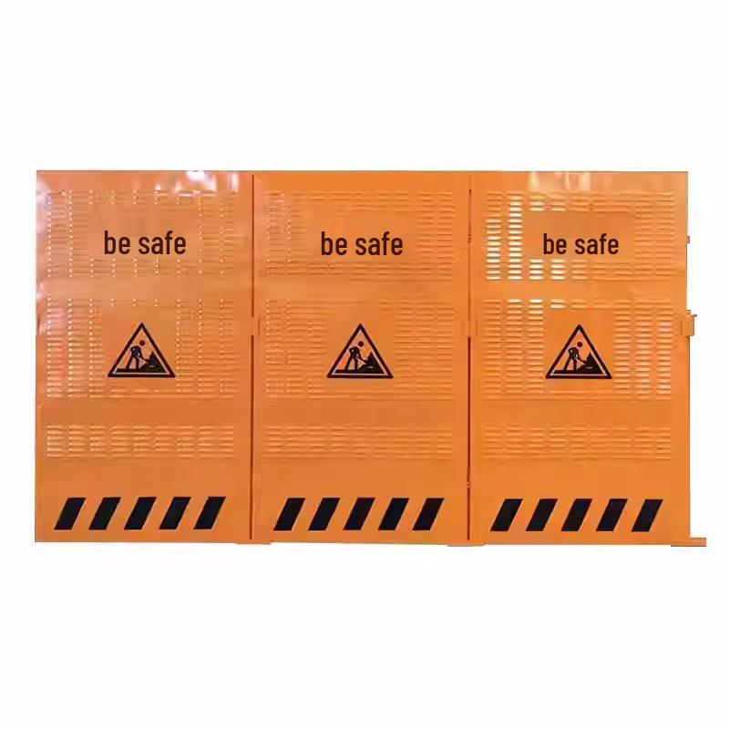 Yellow Perforated Temporary Safety Barrier for Municipal Road Repair Projects