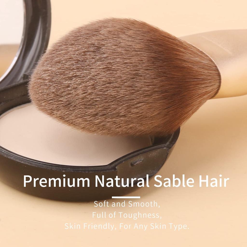 ENZO KEN Black and Gold Gorgeous Brush Set with Makeup Pouch