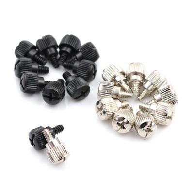 10 Stück M3.5*6mm schwarz oder weiß vernickelt Gehäuseschraube Handanzug Rändelschraube
