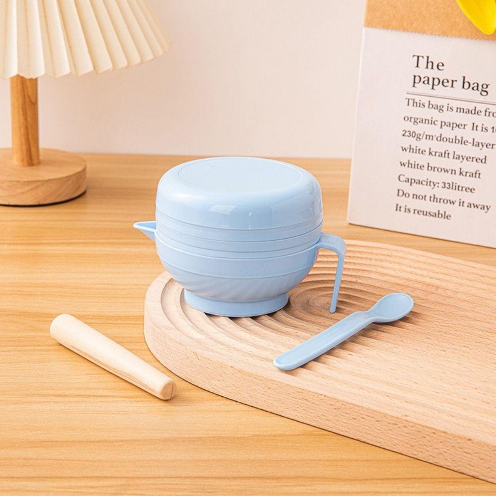 7Pcs Portable Food Grinding Bowl Set Stackable Food Masher Maker  Baby Supplementary