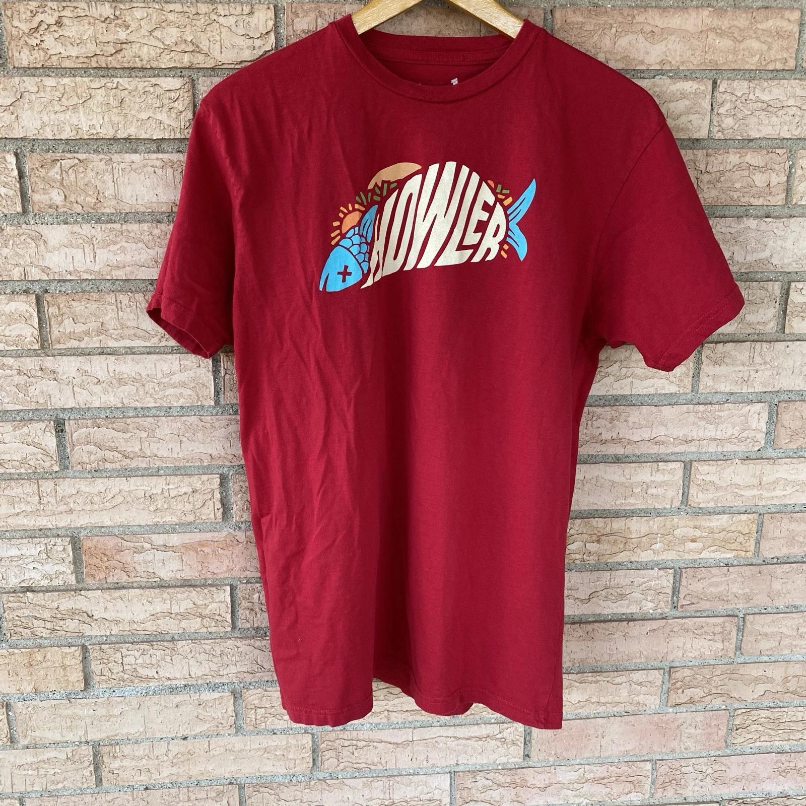 

Howler Bros T-Shirt Mens size Medium Red Graphic Dead Fish cotton L