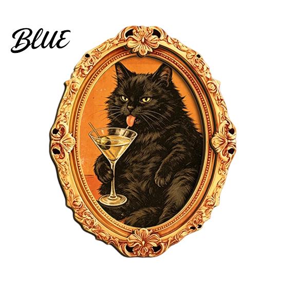 Kitchen Fridge Magnet 1/6Pcs Halloween Oval Frame Magnet Wooden Vintage Magnetic Decorations Refrigerator Decoration Accessories Party Favors