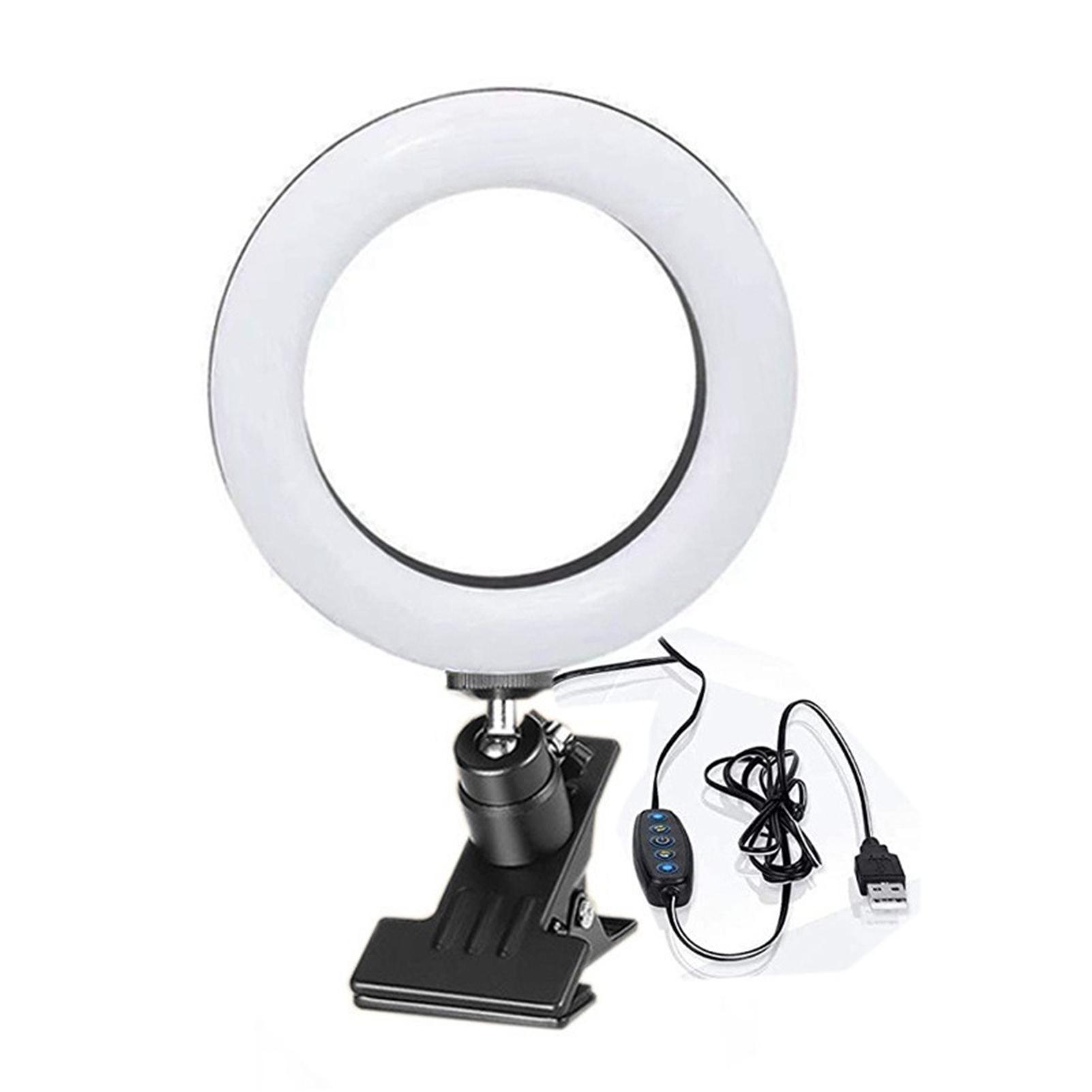 

6 Inches 5 Lighting Fill Light Adjustables Brightness Multi-Purpose Video Fill Light For Laptops Photography Live Streaming