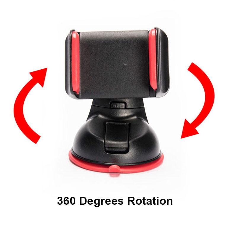 Universal Car Mobile Phone Holder 360 Degrees Rotation Dashboard Suction Mount Stand Cell Phone Holder For Iphone Car