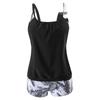 2024 Plus Size Women's Quick-dry Two-Piece Set: European & American Style Bikini with Shorts and Vest