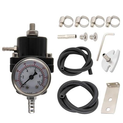Régulateur de pression de carburant réglable 0-140 PSI, vanne de régulation d'injection d'huile avec manomètre, outil d'installation de surpresseur, accessoires
